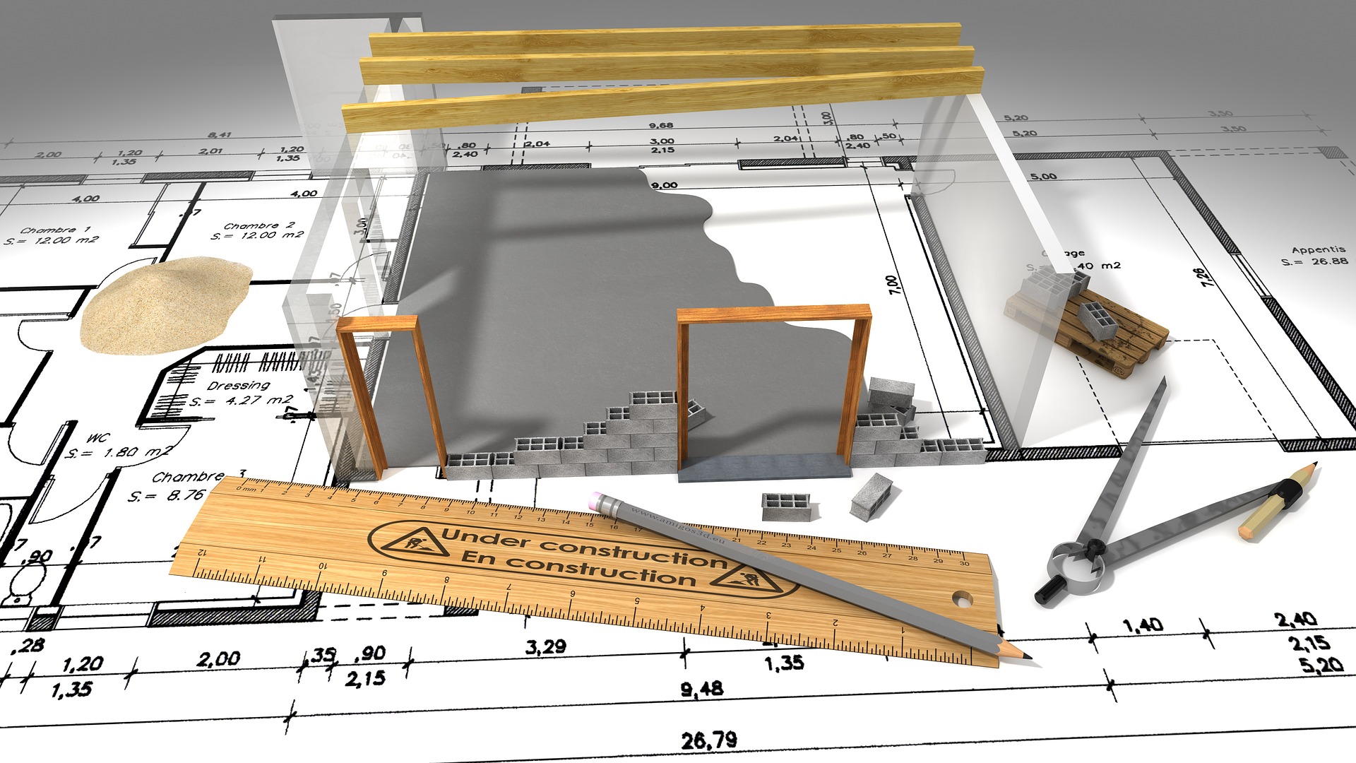 Image of architecture plans